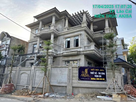 Thiết kế và thi công trọn gói biệt thự 3 tầng tại Lào Cai (CĐT: ông Trung) TC321027-KT