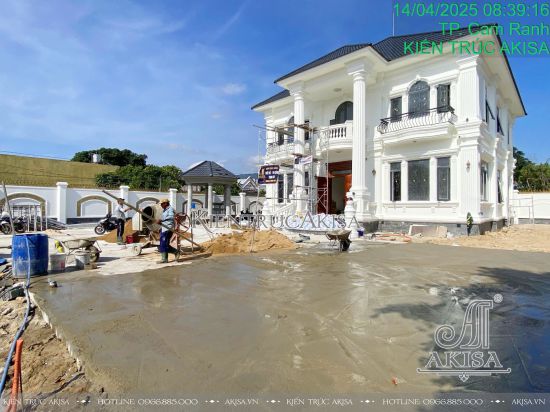 Thi công kiến trúc biệt thự 2 tầng tại Khánh Hòa (CĐT: bà Diệu) TC221042-KT