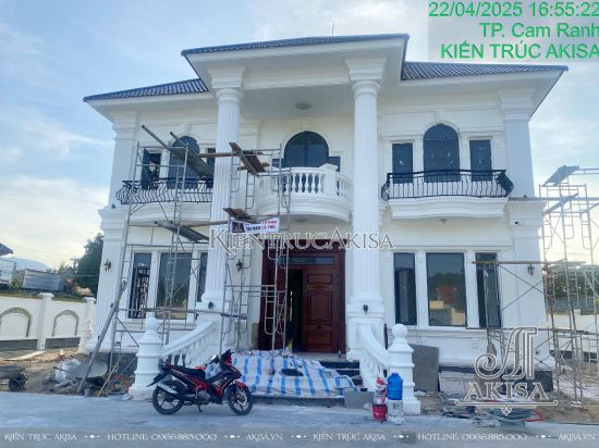 Thi công kiến trúc biệt thự 2 tầng tại Khánh Hòa (CĐT: bà Diệu) TC221042-KT