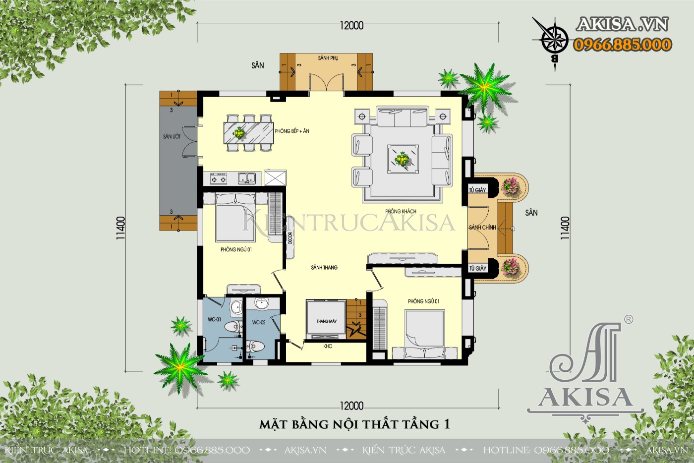  Biệt thự tân cổ điển 3 tầng mái Mansard (CĐT: ông Sơn - Hà Nội) BT321115