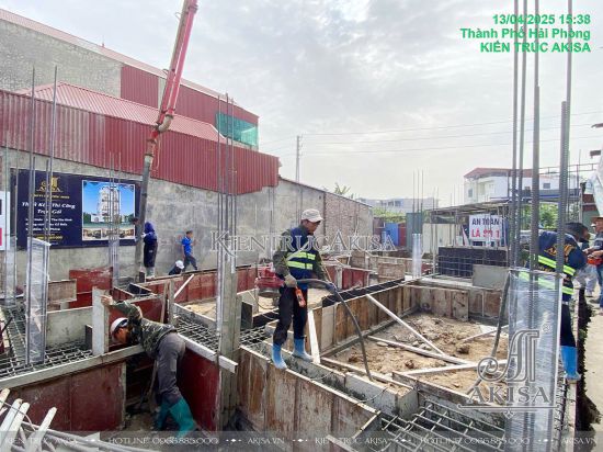 Thi công kiến trúc trọn gói biệt thự 3 tầng tại Hải Phòng (CĐT: ông Định) TC321046-KT