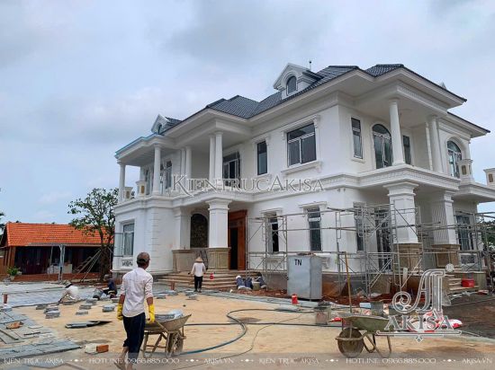 Hình ảnh thi công biệt thự 2 tầng tại Đồng Nai (CĐT: ông Long) TC22988-KT
