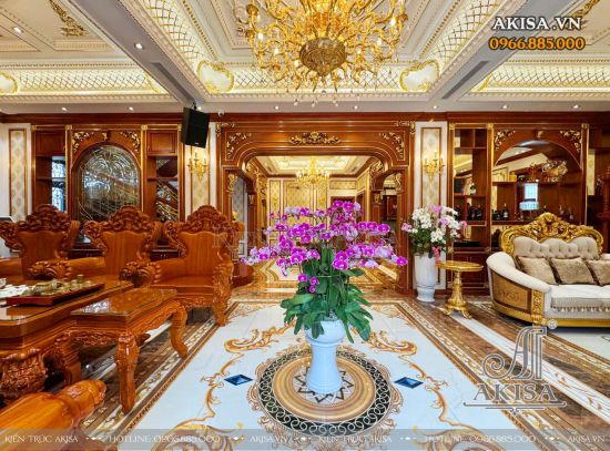 Hoàn thiện nội thất biệt thự 3 tầng tại Hà Nội (CĐT: ông Ổn) HT32938-NT