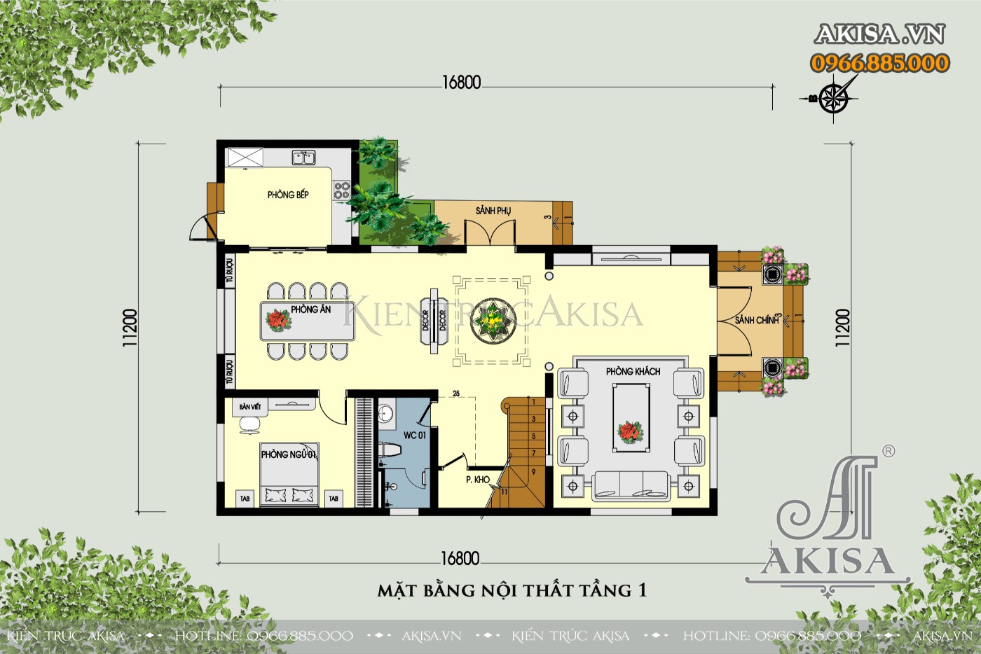 Biệt thự tân cổ 2 tầng mái Thái (CĐT: ông Thành - Hà Nam) BT221130