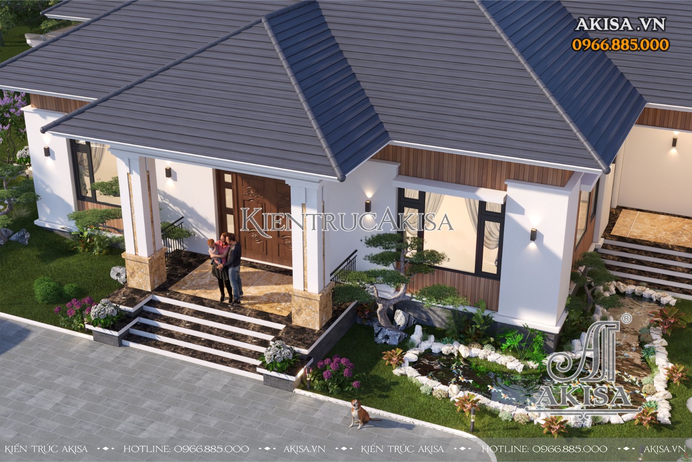 Biệt thự chữ L 1 tầng (CĐT: ông Dũng - Vĩnh Phúc) BT111135
