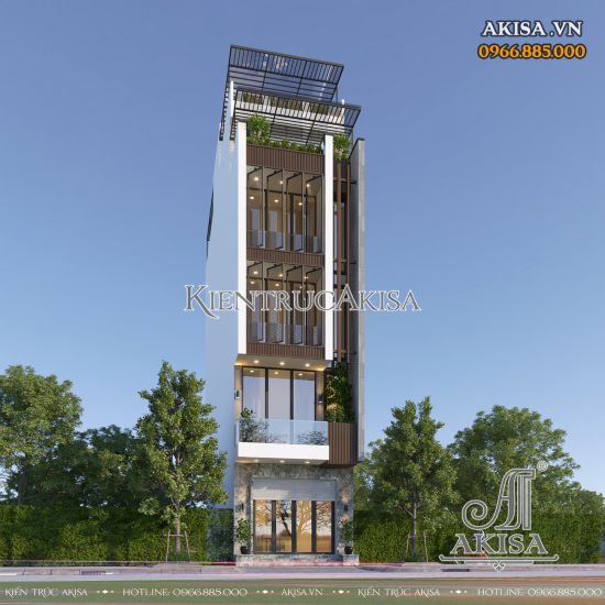 Mẫu nhà phố kết hợp kinh doanh mặt tiền 5m (CĐT: bà Hường - Phú Thọ) NVP511136