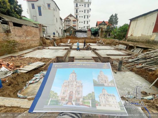 Giám sát thi công lâu đài 3 tầng tại Bắc Ninh (CĐT: ông Thế) TC321125-KT