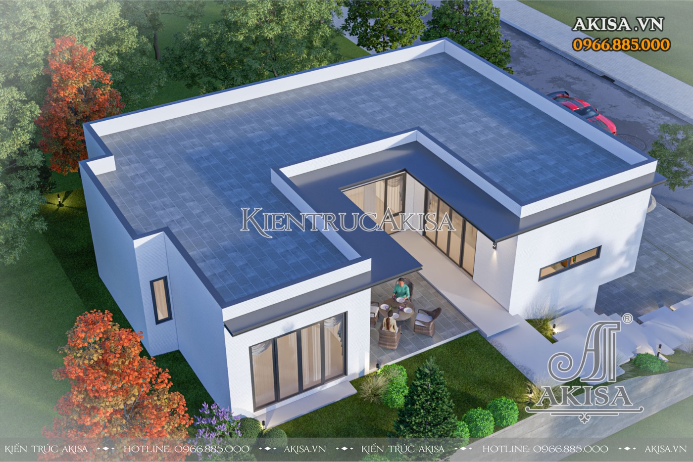Thiết kế Villa 2 tầng (CĐT: ông Thắng - Hà Nội) BT211137