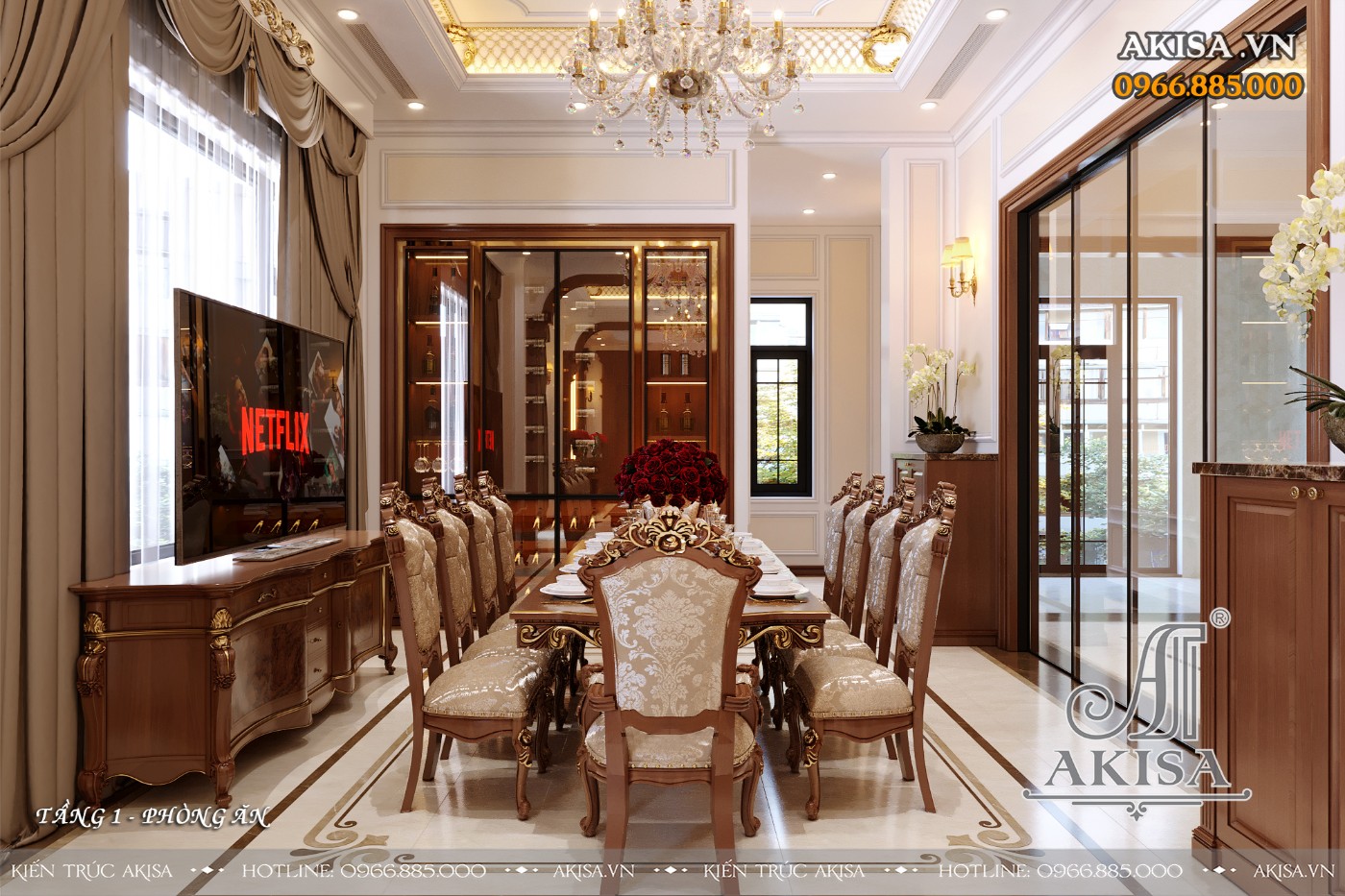 Nội thất gỗ gõ đỏ phong cách tân cổ điển (CĐT: ông Vĩnh - Sóc Trăng) NT321088