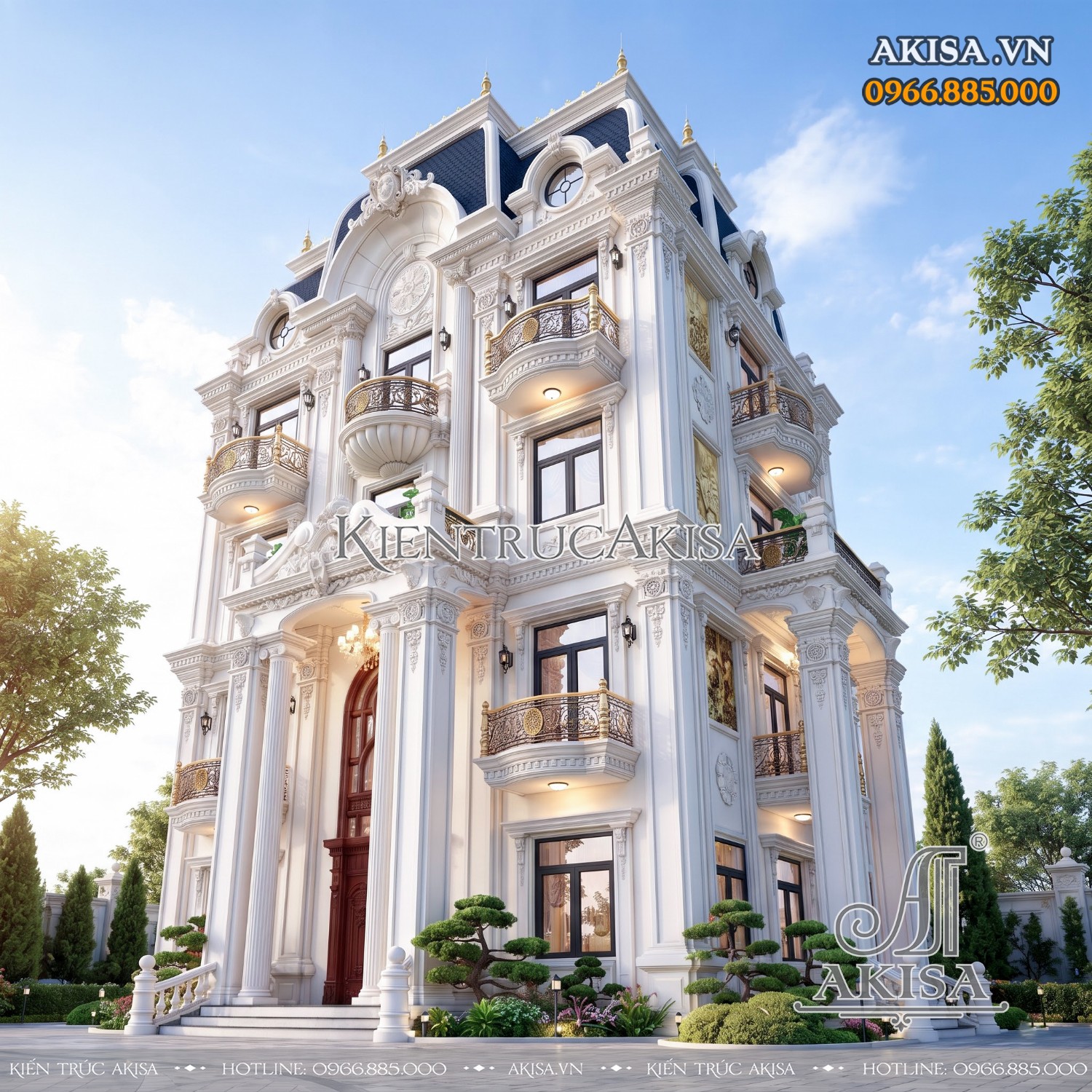 Biệt thự 4 tầng mái Mansard (CĐT: ông Minh - Hà Nội) BT421172