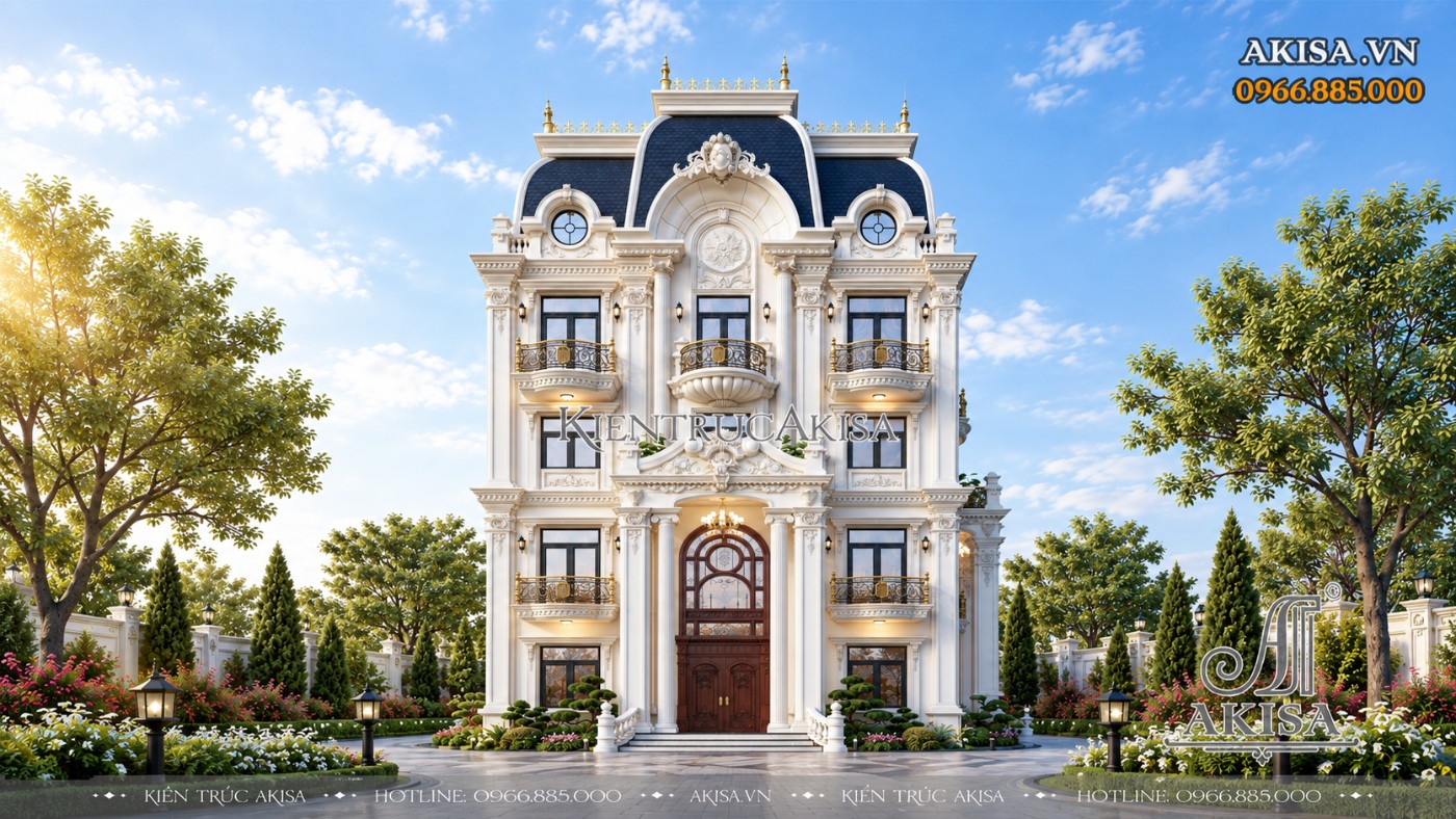 Biệt thự 4 tầng mái Mansard (CĐT: ông Minh - Hà Nội) BT421172