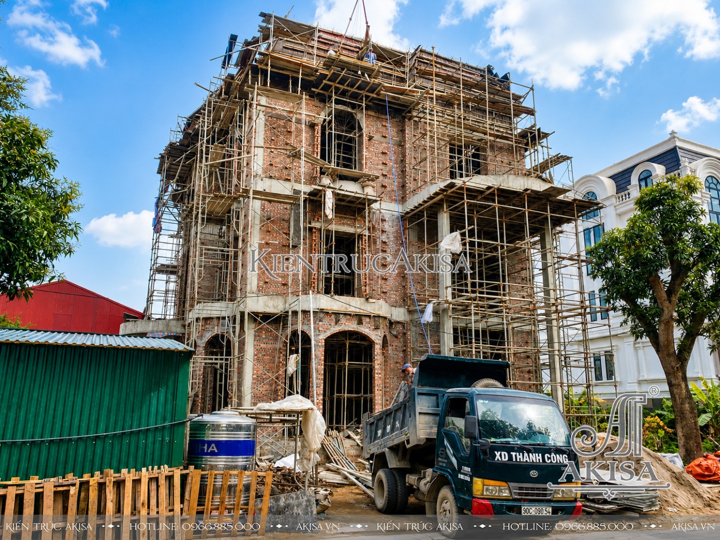 Giám sát thi công biệt thự Pháp 3 tầng (CĐT: ông Thắng - Hà Nam) TC321165-KT