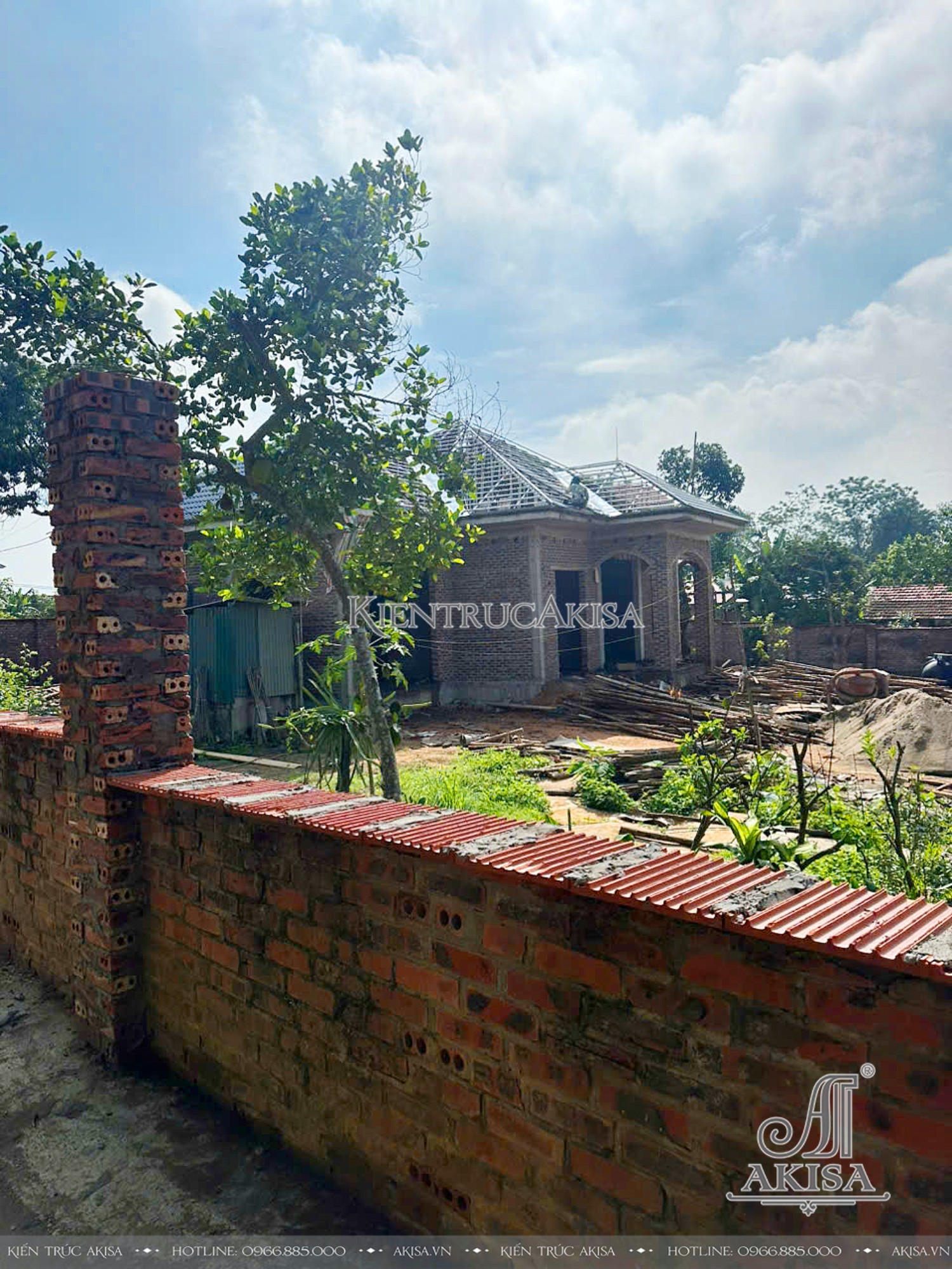 Hình ảnh thi công biệt thự 1 tầng 4 phòng ngủ (CĐT: ông Quang - Vĩnh Phúc) TC121077-KT