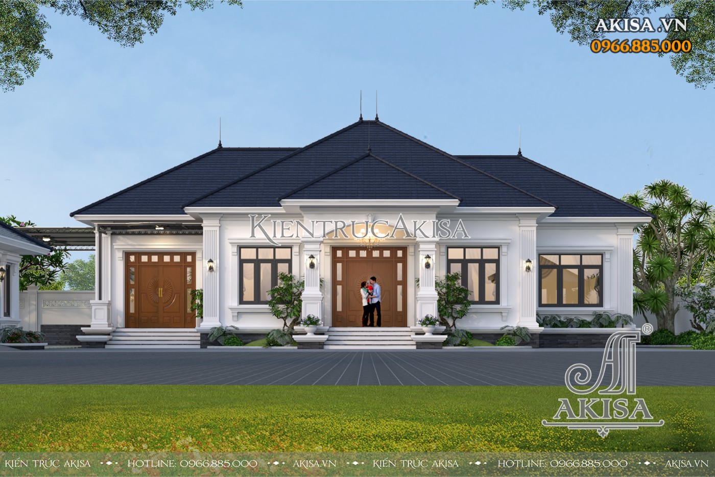 Hình ảnh thi công biệt thự 1 tầng 4 phòng ngủ (CĐT: ông Quang - Vĩnh Phúc) TC121077-KT