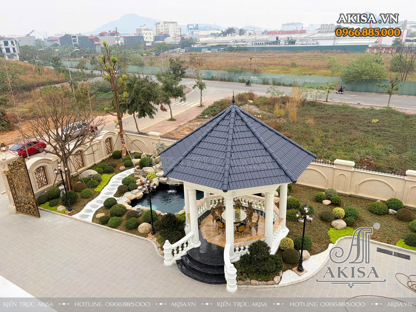 Hoàn thiện kiến trúc biệt thự 3 tầng tại Vĩnh Phúc (CĐT: ông Dũng) HT321069-KT