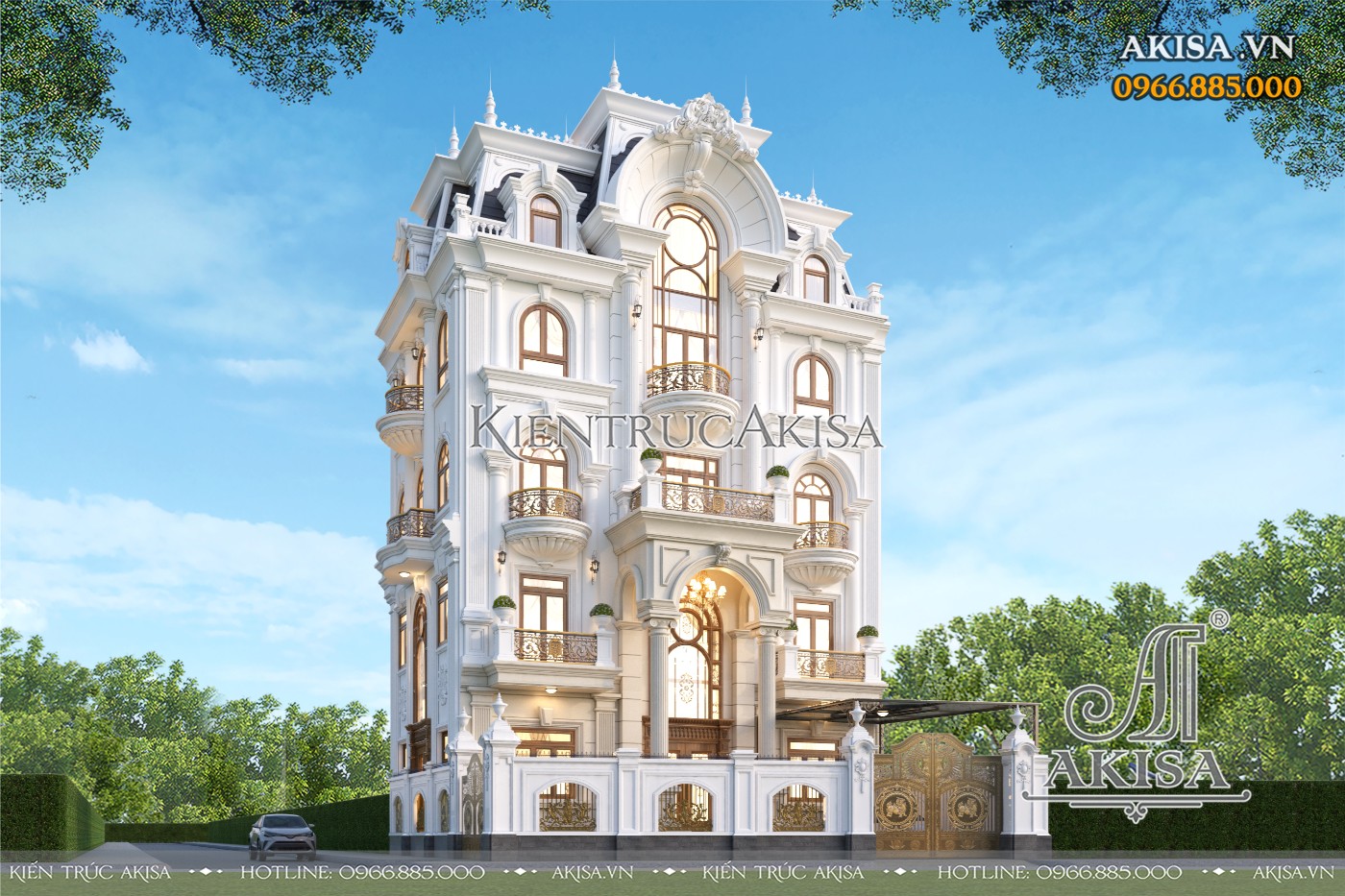 Biệt thự 4 tầng tân cổ điển (CĐT: bà Nữ - Bắc Ninh) BT421180