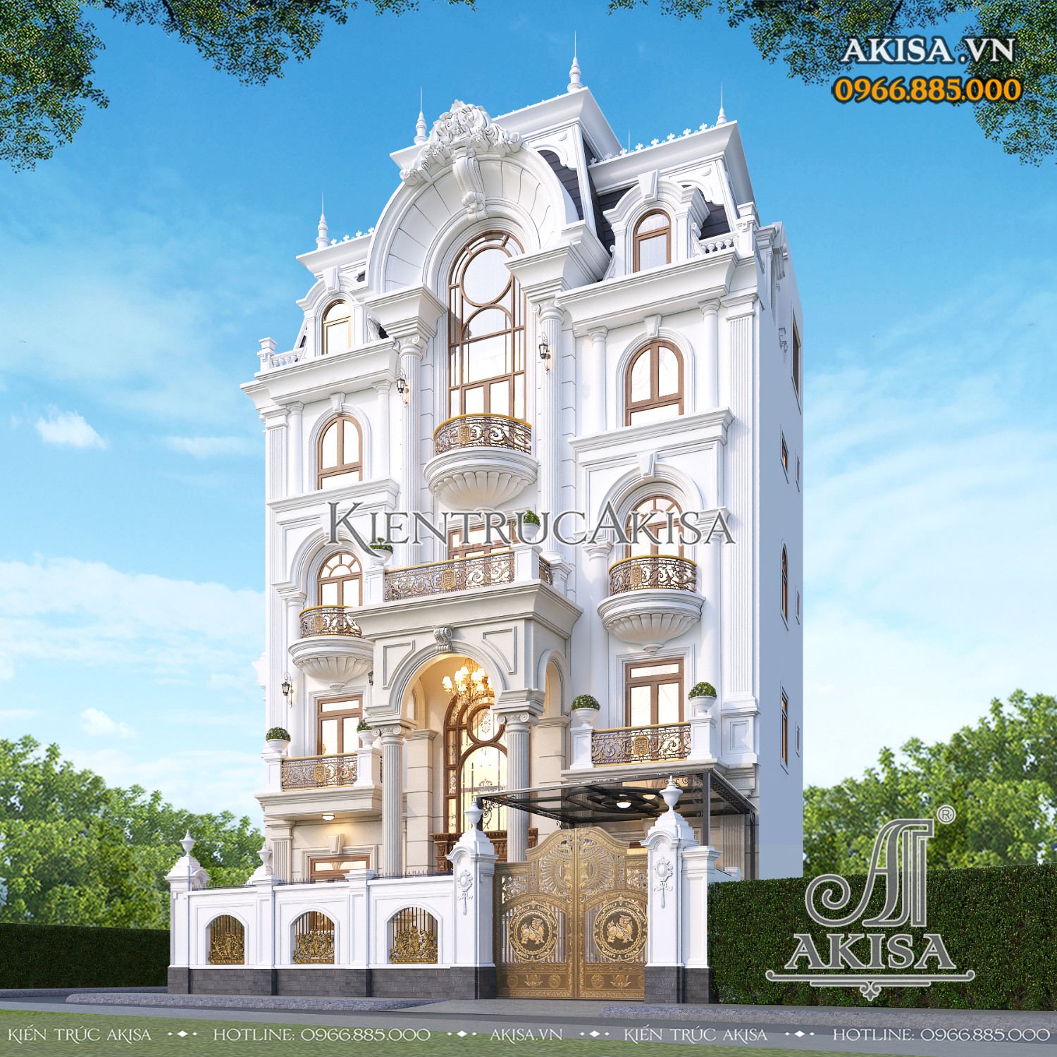 Biệt thự 4 tầng tân cổ điển (CĐT: bà Nữ - Bắc Ninh) BT421180