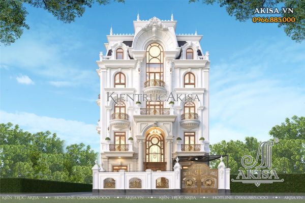 Biệt thự 4 tầng tân cổ điển (CĐT: bà Nữ - Bắc Ninh) BT421180