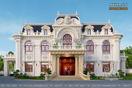 Thiết kế biệt thự Pháp 2 tầng (CĐT: ông Hùng - Hà Tĩnh) BT221183