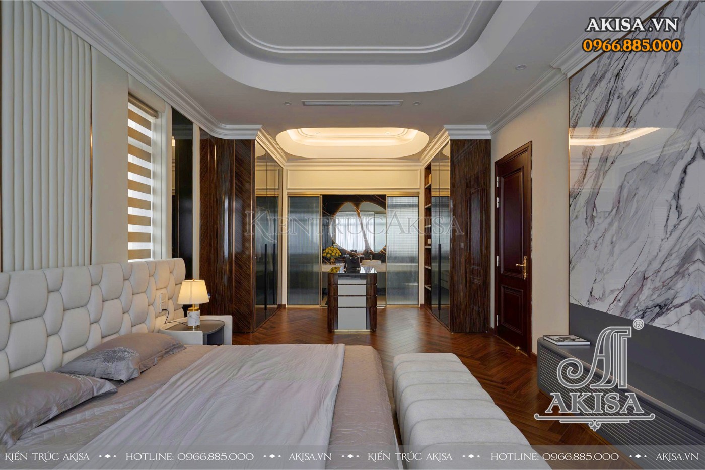 Hoàn thiện kiến trúc - nội thất biệt thự tân cổ điển Pháp 3 tầng (CĐT: ông Cường - Thanh Hóa) HT32468