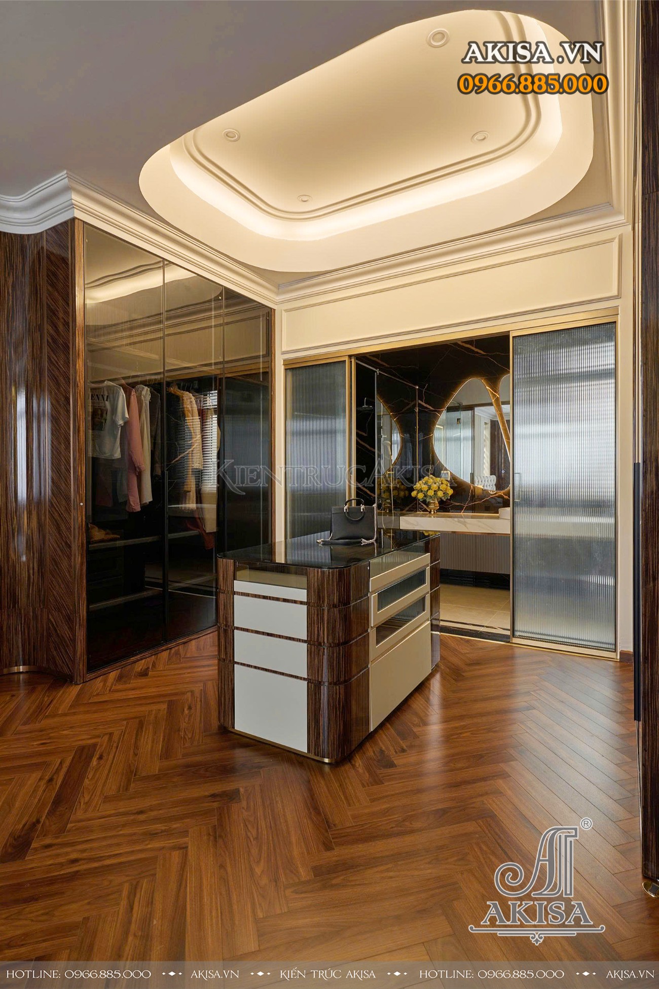 Hoàn thiện kiến trúc - nội thất biệt thự tân cổ điển Pháp 3 tầng (CĐT: ông Cường - Thanh Hóa) HT32468