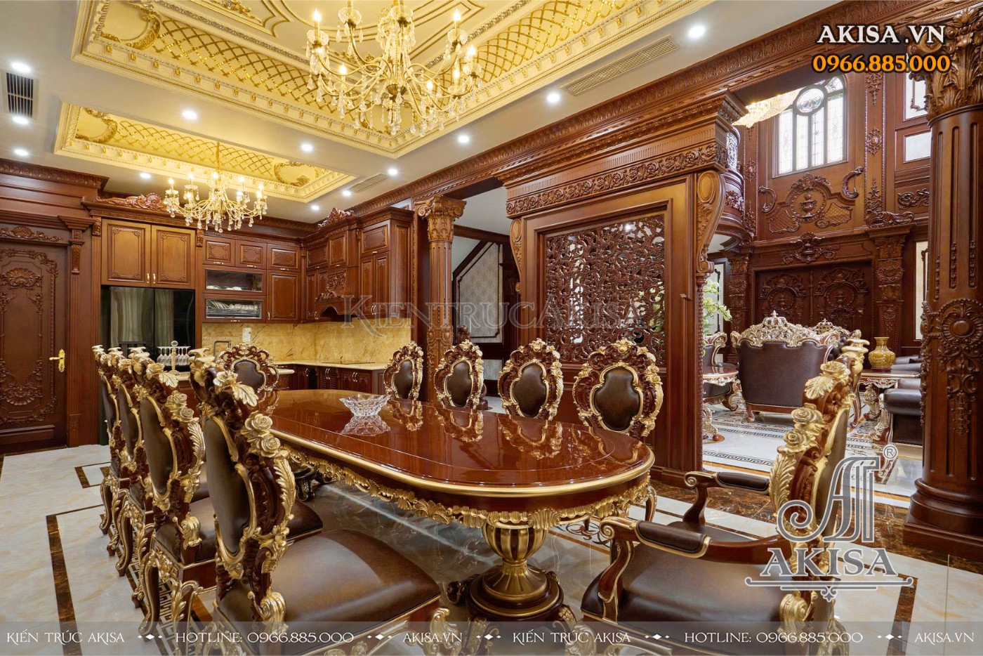 Hoàn thiện kiến trúc - nội thất biệt thự tân cổ điển Pháp 3 tầng (CĐT: ông Cường - Thanh Hóa) HT32468