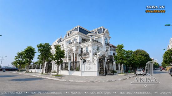 Hoàn thiện kiến trúc - nội thất biệt thự tân cổ điển Pháp 3 tầng (CĐT: ông Cường - Thanh Hóa) HT32468