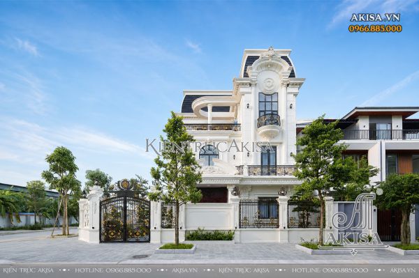 Hoàn thiện kiến trúc - nội thất biệt thự tân cổ điển Pháp 3 tầng (CĐT: ông Cường - Thanh Hóa) HT32468