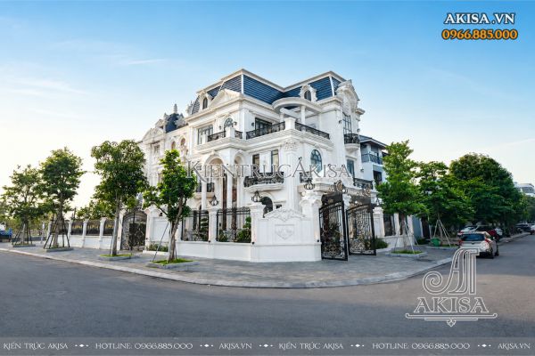 Hoàn thiện kiến trúc - nội thất biệt thự tân cổ điển Pháp 3 tầng (CĐT: ông Cường - Thanh Hóa) HT32468