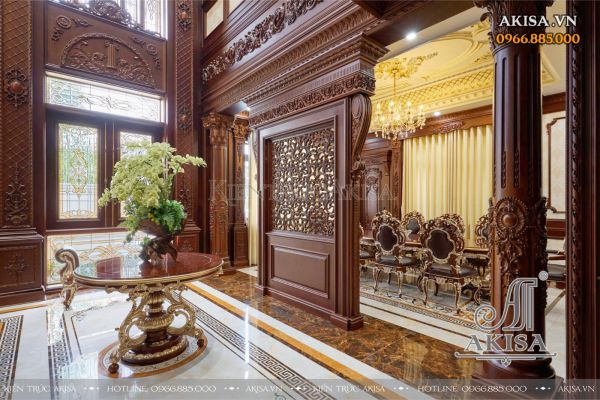 Hoàn thiện kiến trúc - nội thất biệt thự tân cổ điển Pháp 3 tầng (CĐT: ông Cường - Thanh Hóa) HT32468