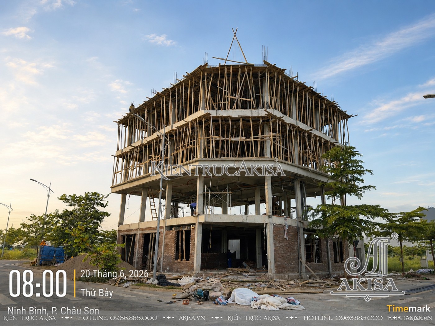 Thi công dự án khách sạn 5 tầng (CĐT: ông Tuấn - Ninh Bình) TC521185-KT