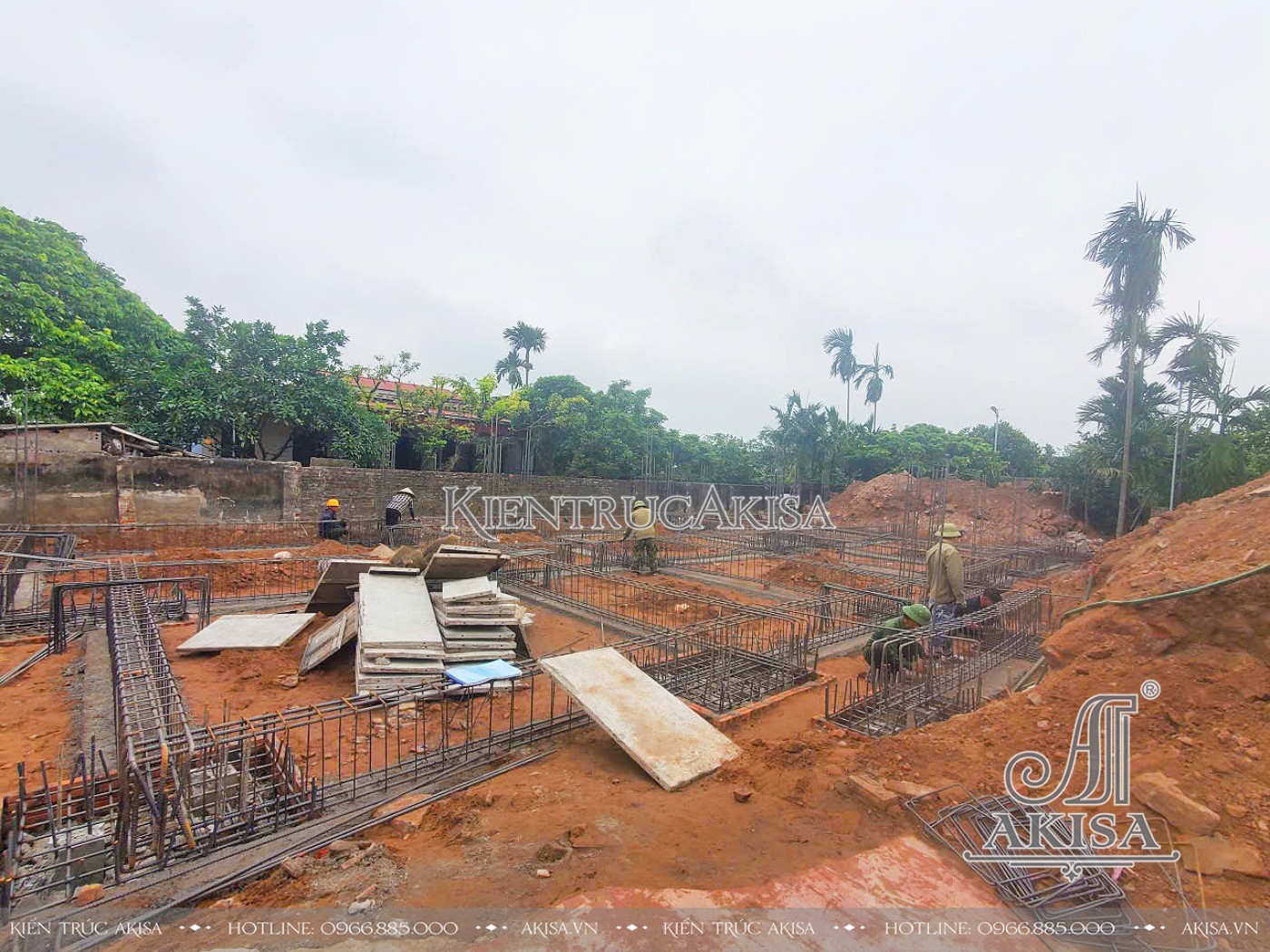 Giám sát thi công kiến trúc biệt thự 2 tầng tại Hà Nam (CĐT: ông Chinh) TC221166-KT