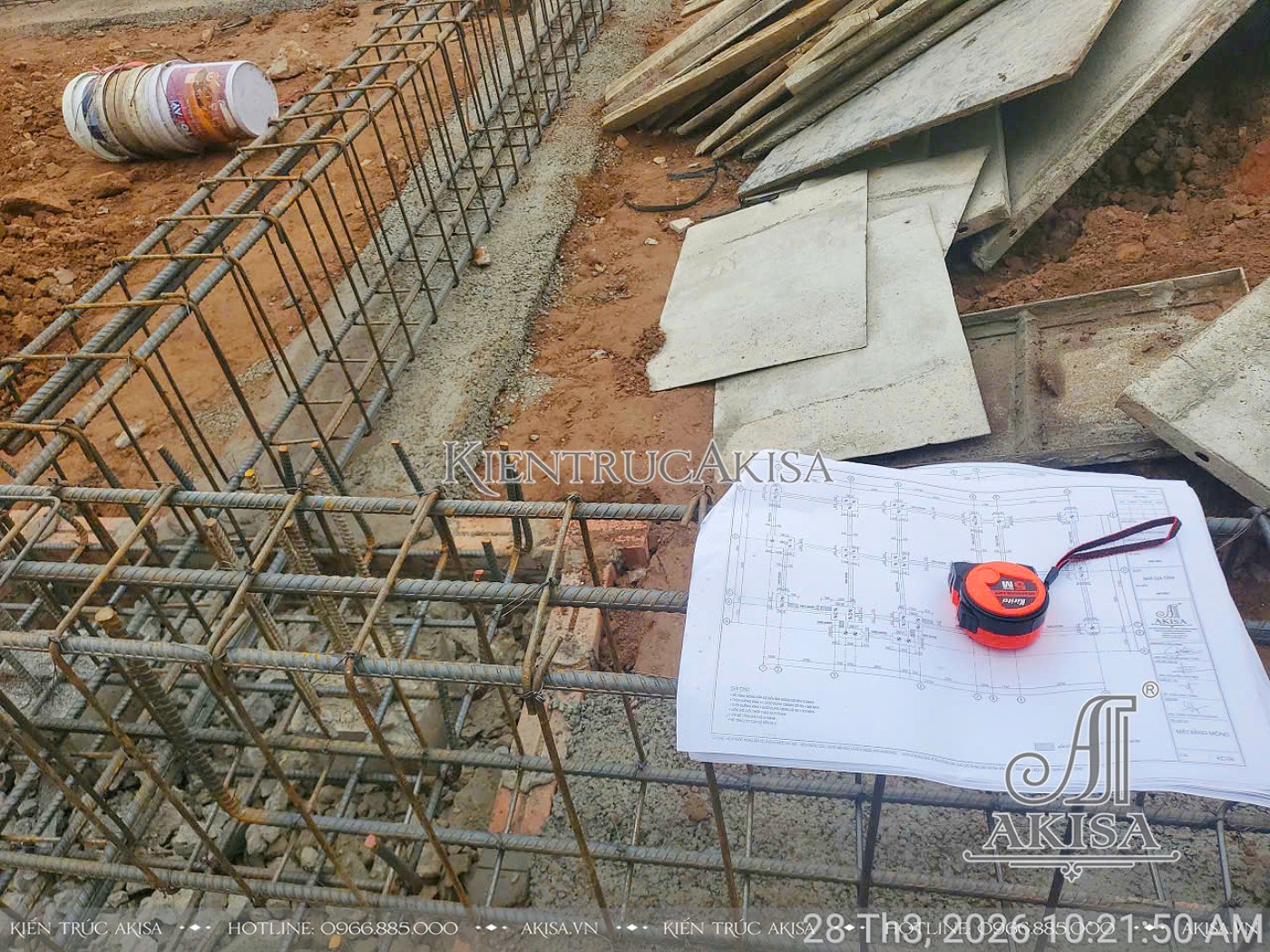 Giám sát thi công kiến trúc biệt thự 2 tầng tại Hà Nam (CĐT: ông Chinh) TC221166-KT