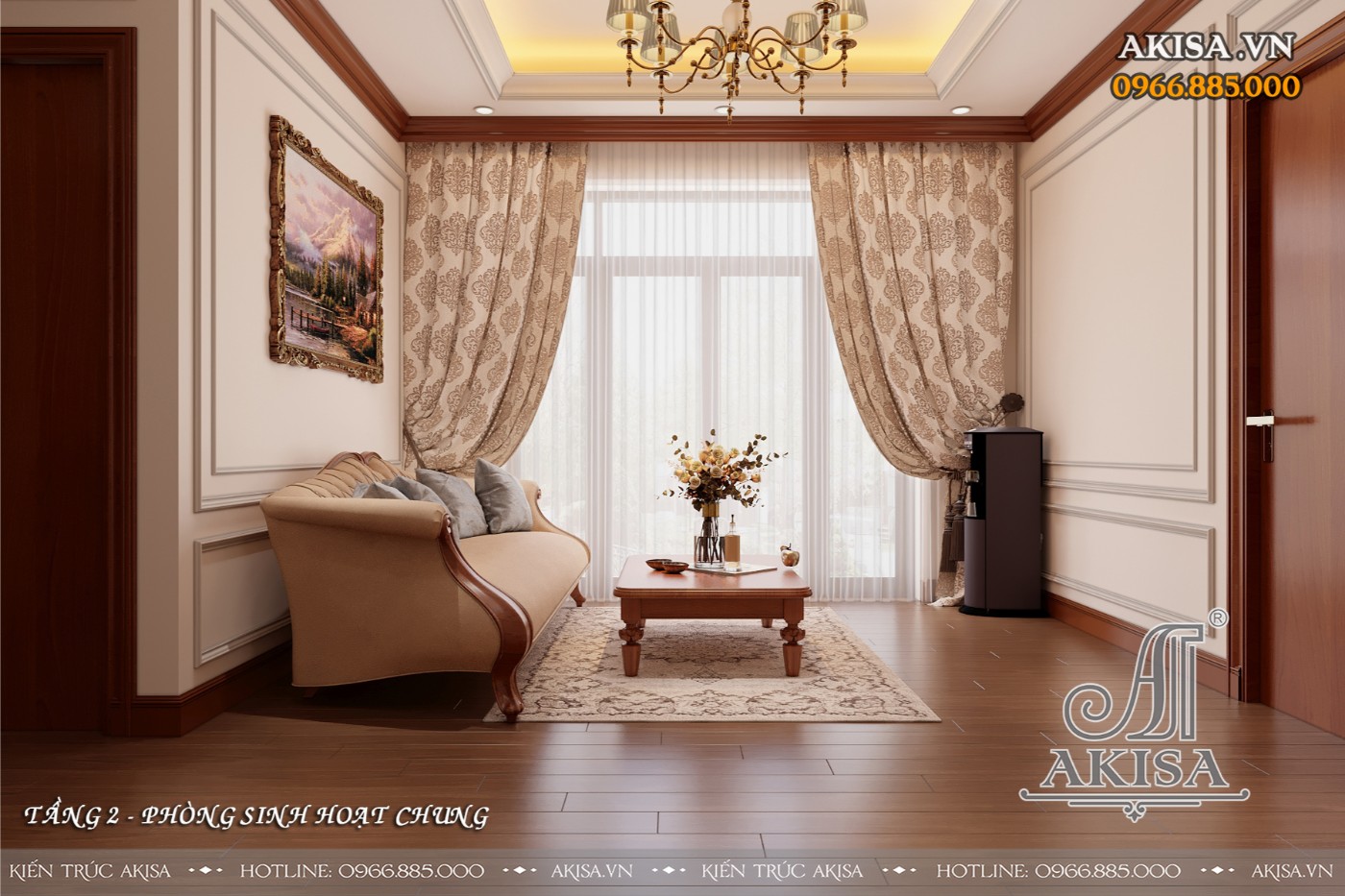 Nội thất tân cổ biệt thự 3 tầng (CĐT: ông Thi - Thanh Hóa) NT321186