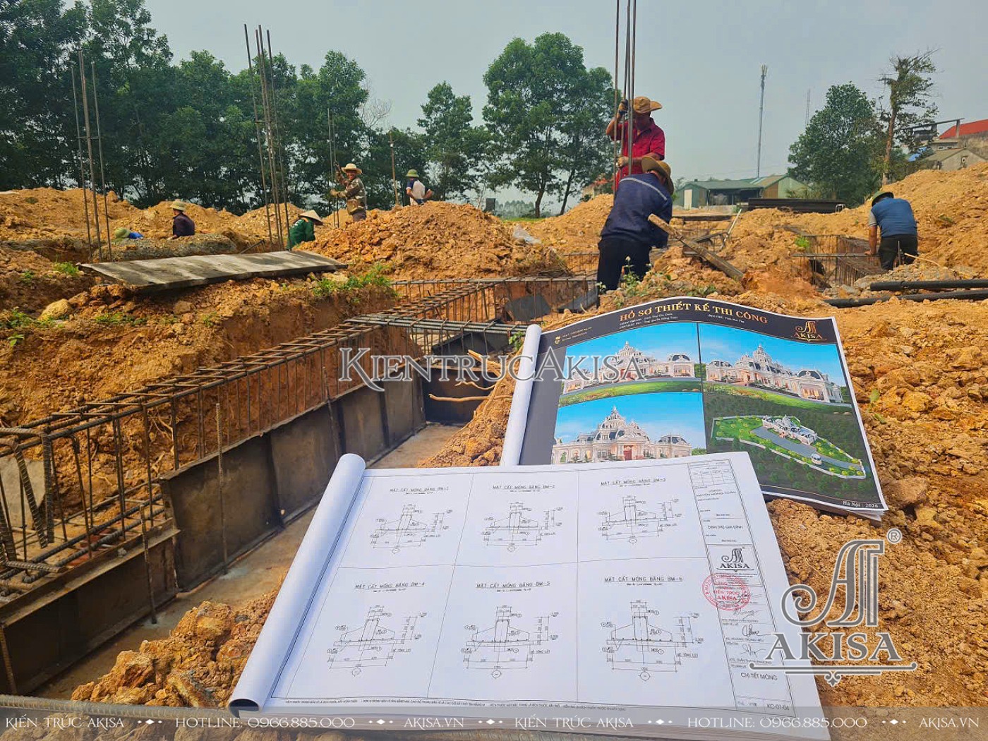 Giám sát thi công lâu đài 2 tầng tại Phú Thọ (CĐT: ông Toàn) TC221146-KT