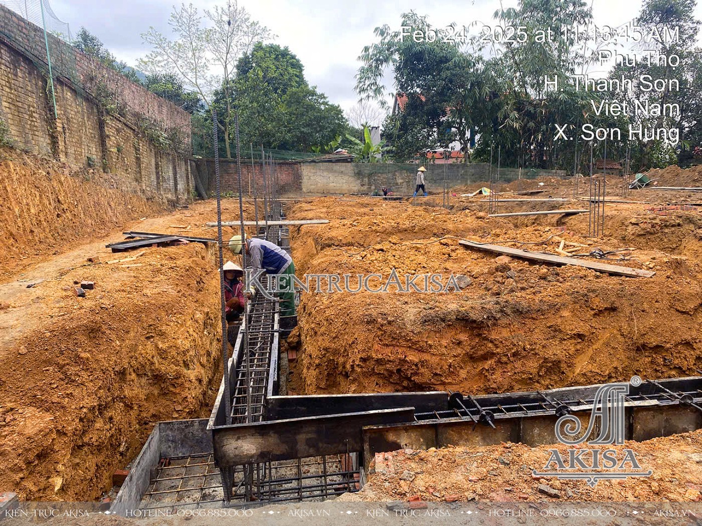 Thi công biệt thự 1 tầng (CĐT: ông Tuấn Anh - Vĩnh Phúc) TC111189-KT