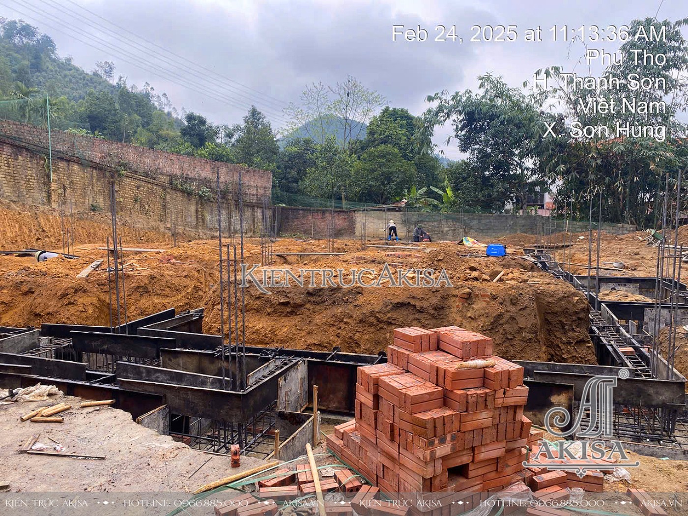 Thi công biệt thự 1 tầng (CĐT: ông Tuấn Anh - Vĩnh Phúc) TC111189-KT