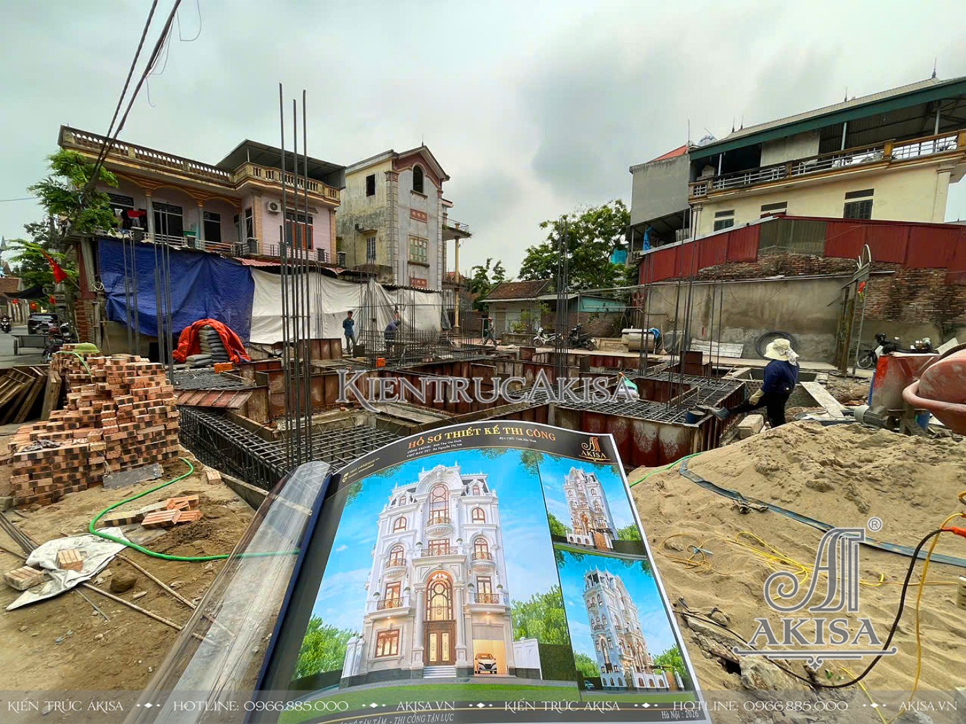 Giám sát thi công biệt thự tân cổ điển tại Bắc Ninh (CĐT: bà Nữ) TC421180-KT