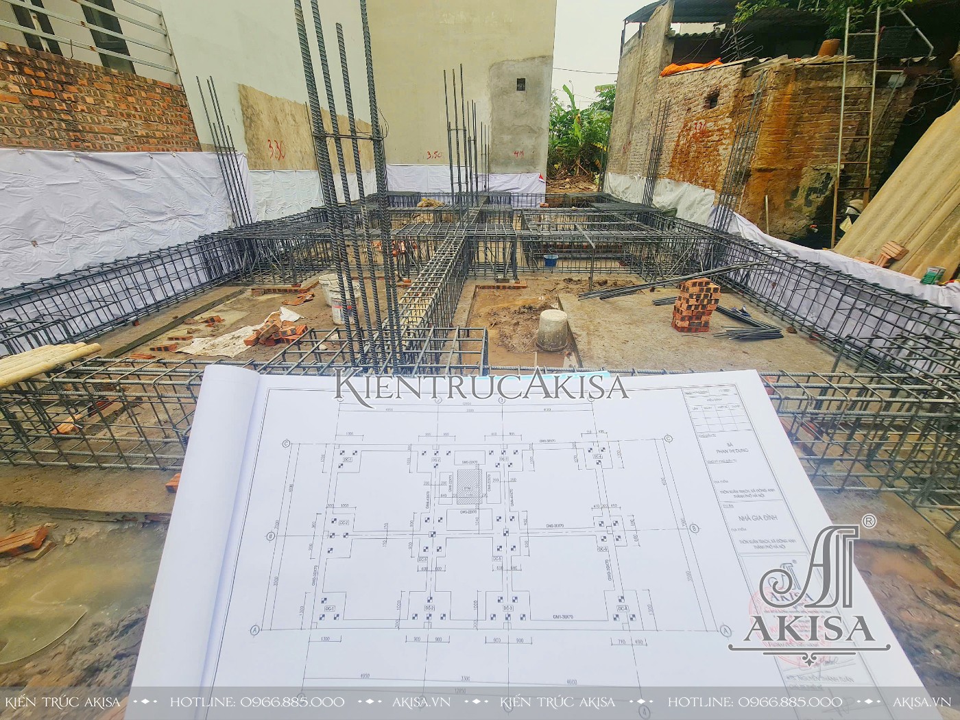 Giám sát thi công biệt thự phố 4 tầng tại Hà Nội (CĐT: bà Dung) TC421191-KT