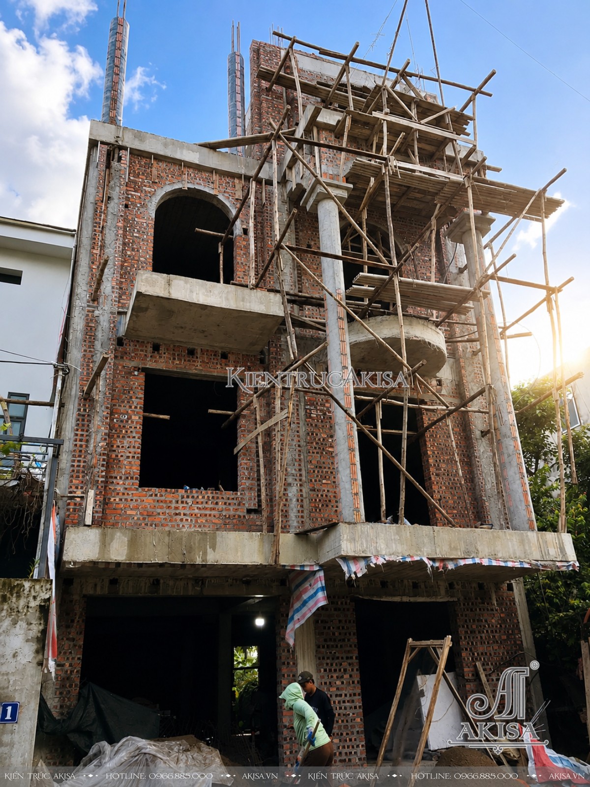 Giám sát thi công biệt thự phố 4 tầng tại Hà Nội (CĐT: bà Dung) TC421191-KT