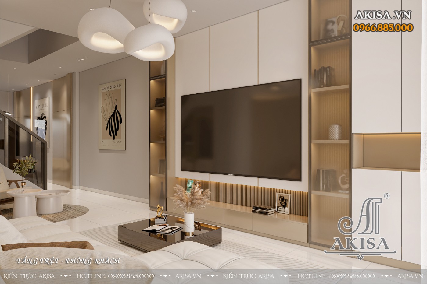 Nội thất nhà phố phong cách hiện đại (CĐT: bà Thu - TP Hồ Chí Minh) NT321195
