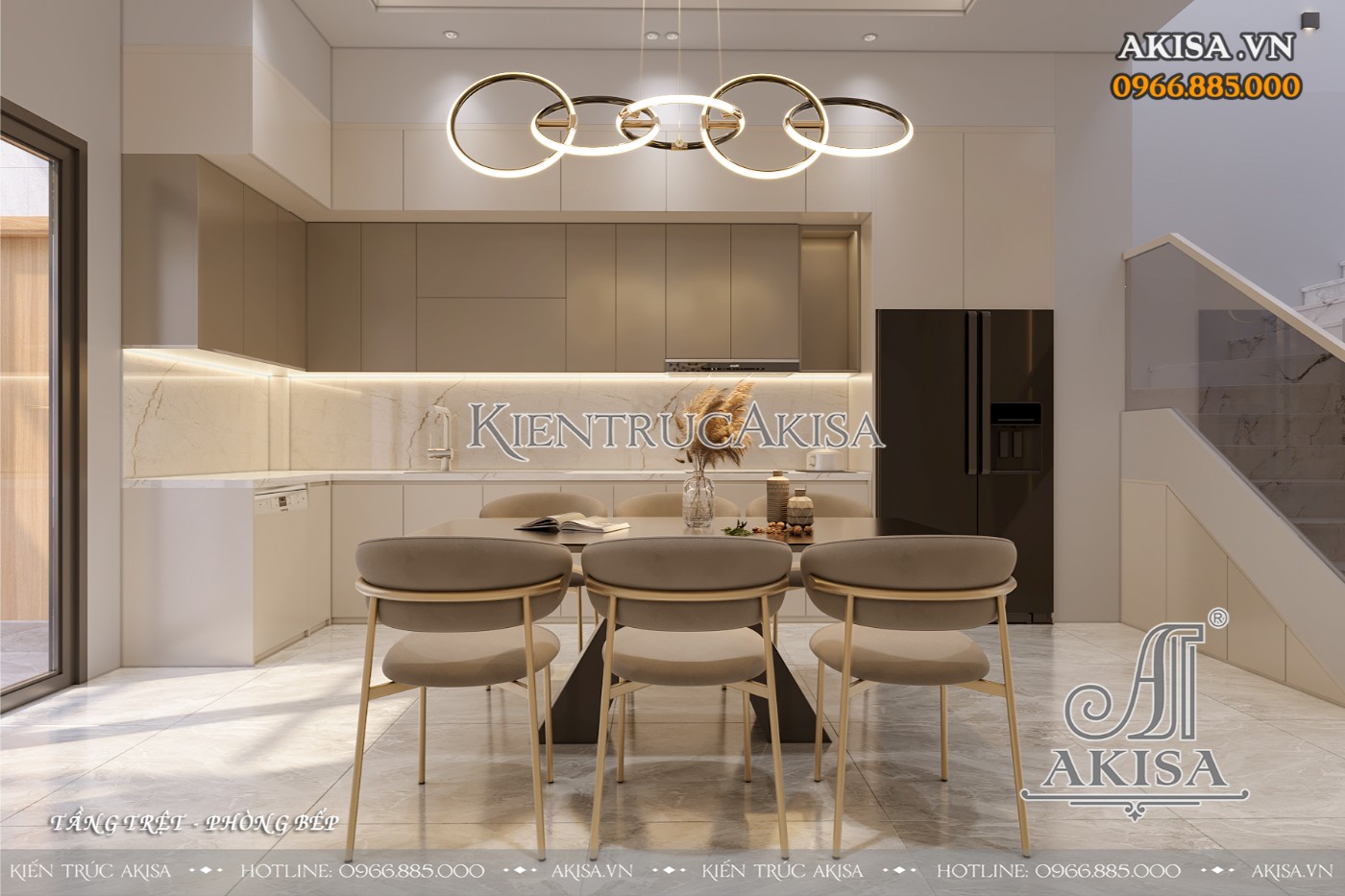 Nội thất nhà phố 3 tầng (CĐT: bà Hạnh - TP Hồ Chí Minh) NT321194