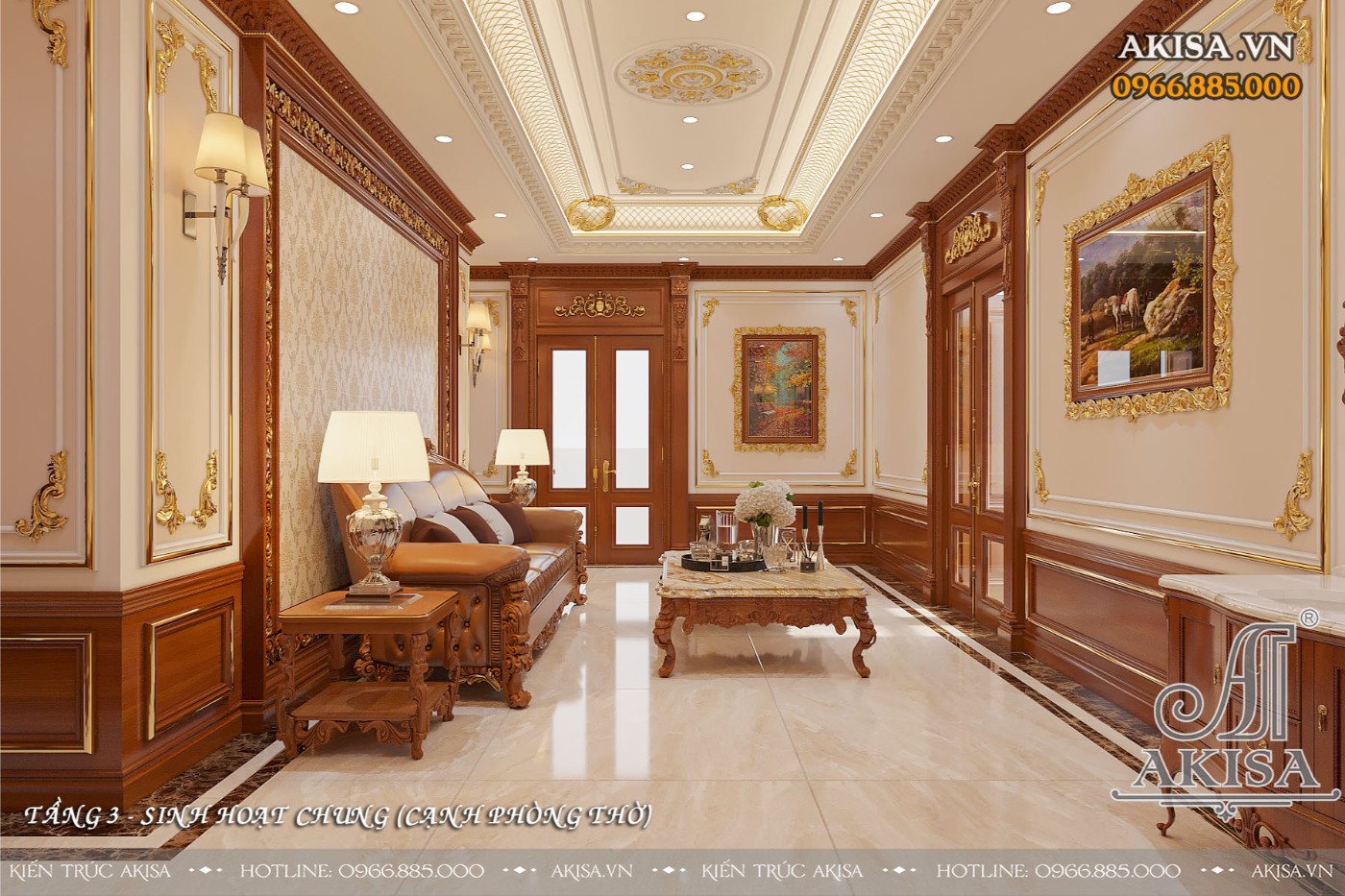 Mẫu nội thất biệt thự phong cách cổ điển (CĐT: ông Nhương - Hà Nam) NT321165