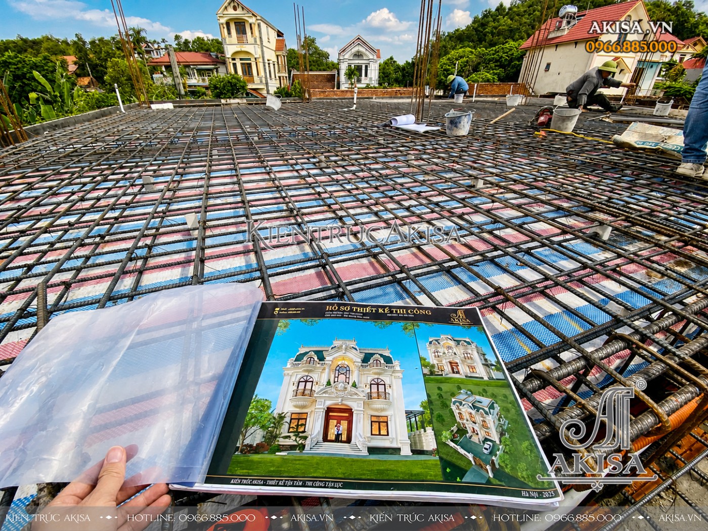 Giám sát thi công biệt thự 2 tầng tại Bắc Ninh (CĐT: ông Quyền) TC221175-KT