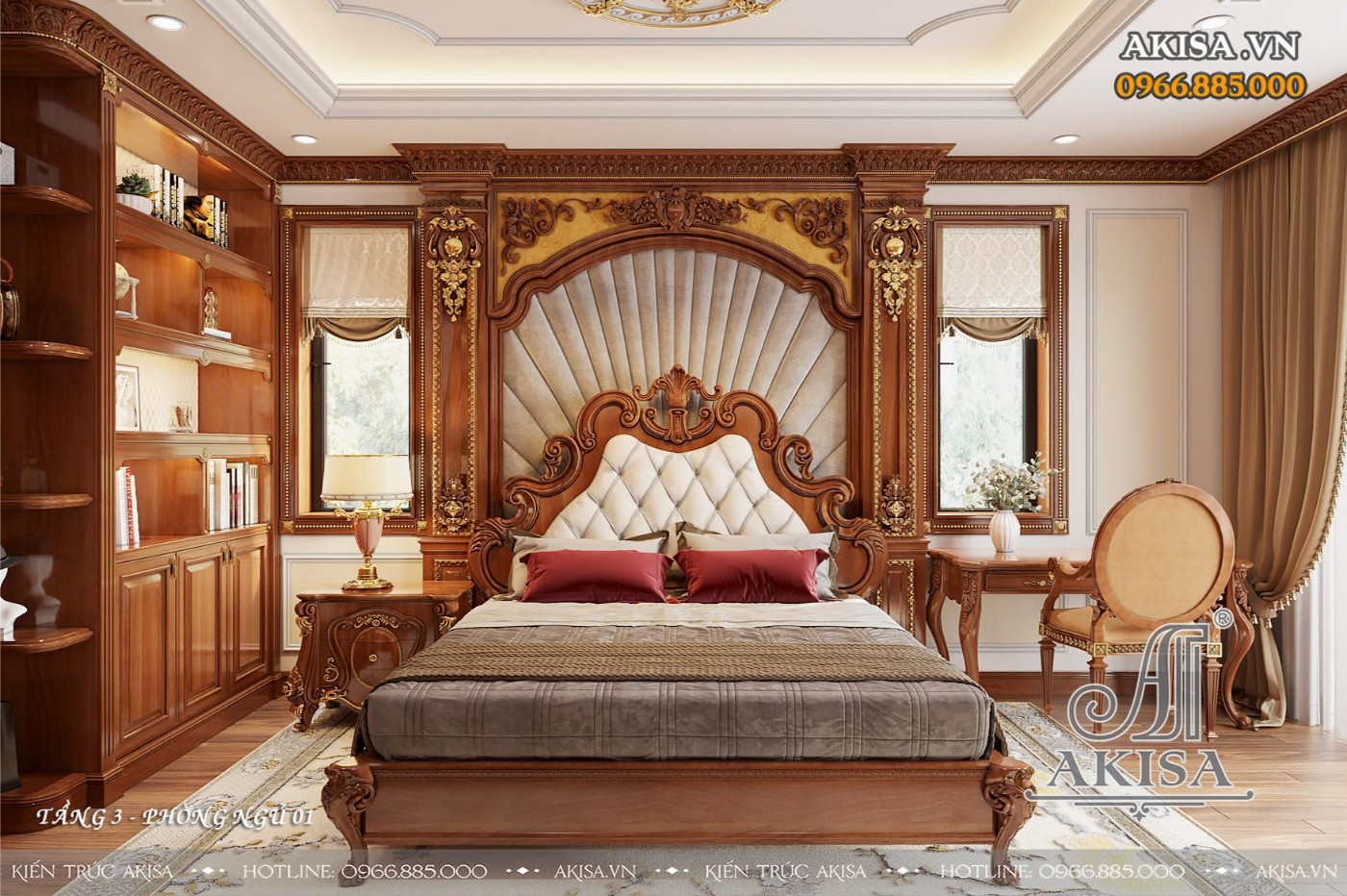 Thiết kế nội thất biệt thự cao cấp (CĐT: ông Cường - Hải Phòng) NT32388 