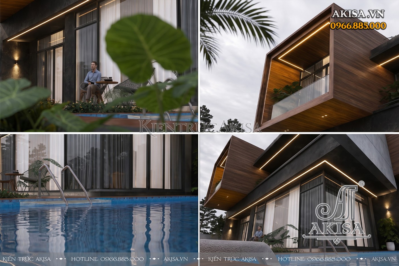 Mẫu villa 2 tầng nghỉ dưỡng (CĐT: bà Hoa - Hải Phòng) BT211214