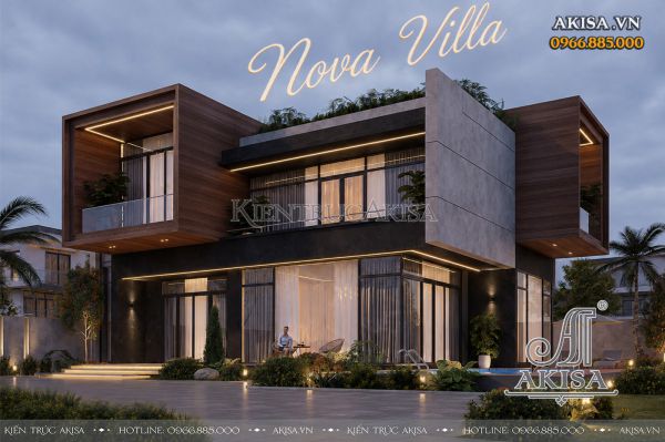 Mẫu villa 2 tầng nghỉ dưỡng (CĐT: bà Hoa - Hải Phòng) BT211214