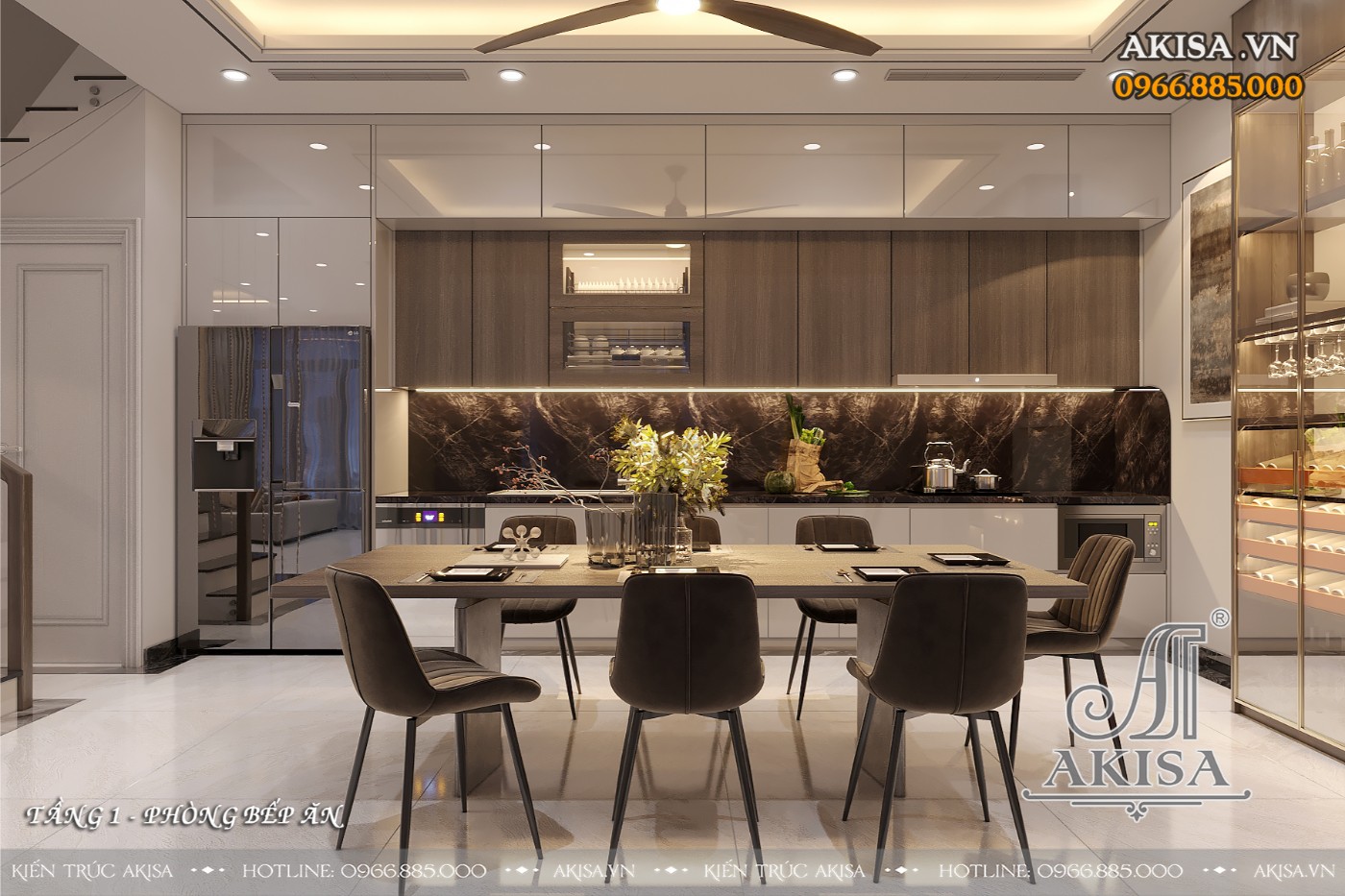 Thiết kế nội thất biệt thự hiện đại tối giản (CĐT: ông Cao - Hà Nội) NT211208