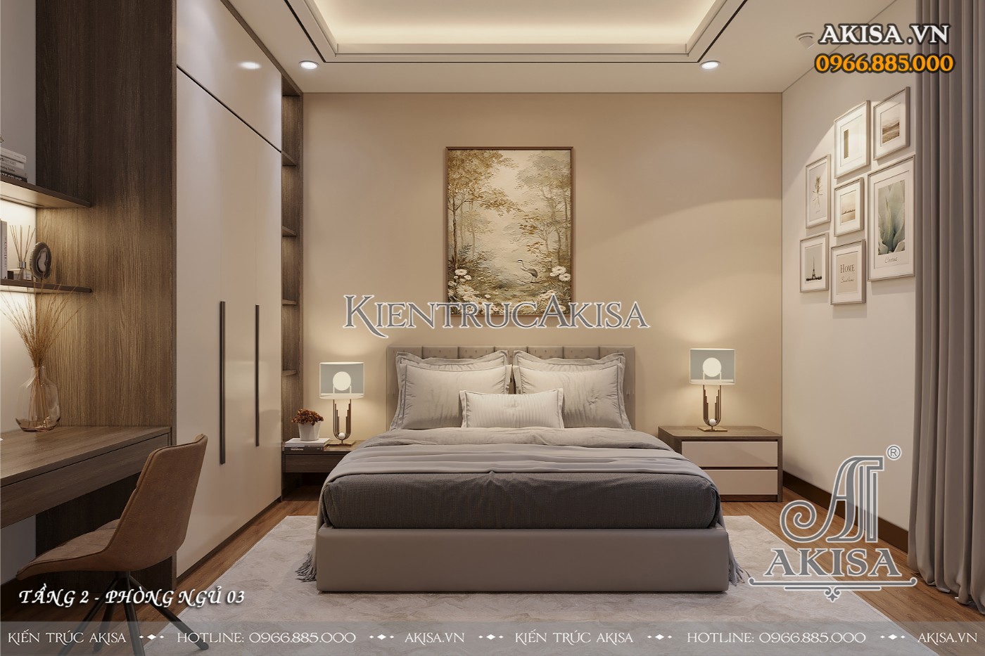 Thiết kế nội thất biệt thự hiện đại tối giản (CĐT: ông Cao - Hà Nội) NT211208
