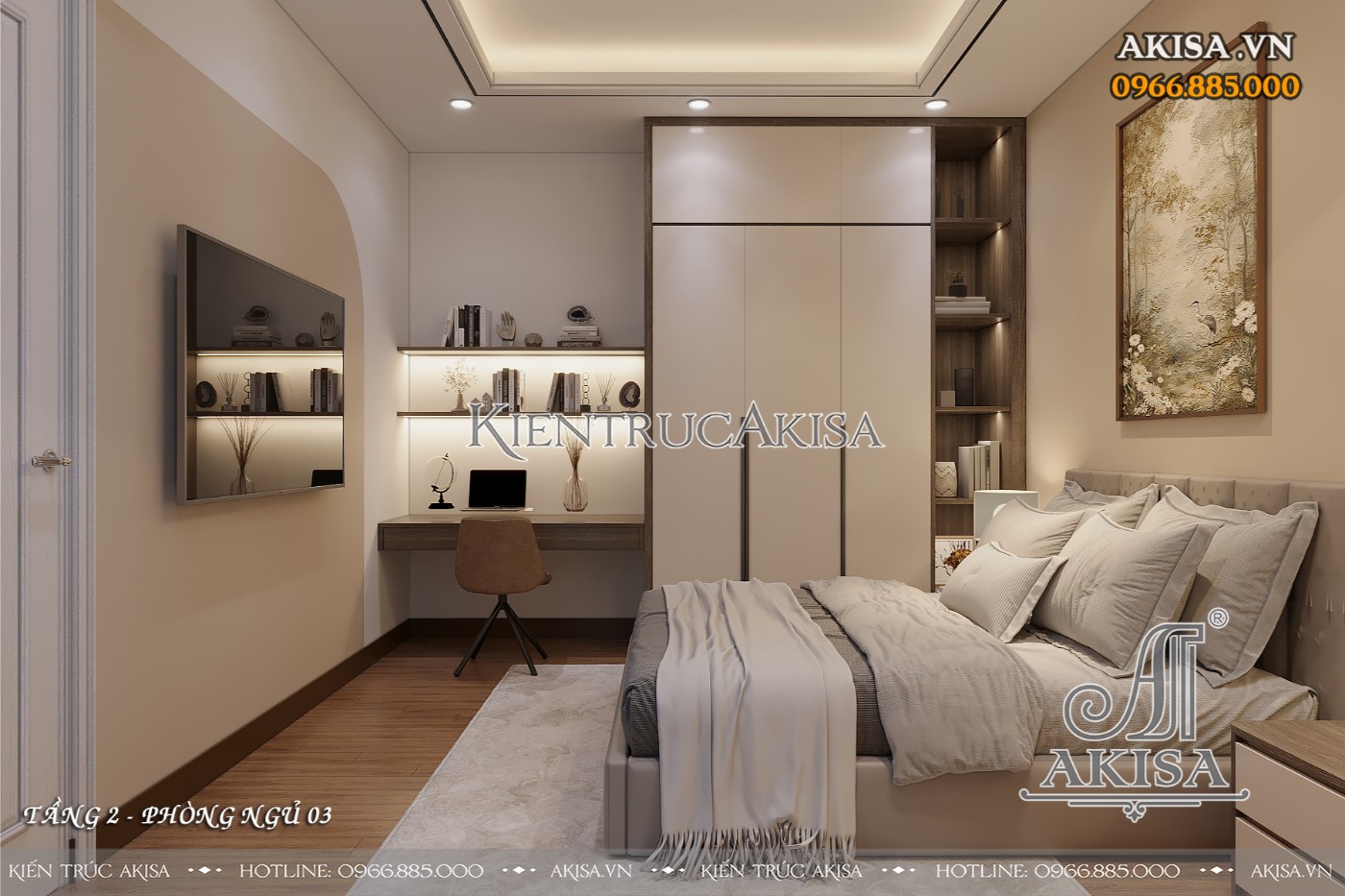 Thiết kế nội thất biệt thự hiện đại tối giản (CĐT: ông Cao - Hà Nội) NT211208